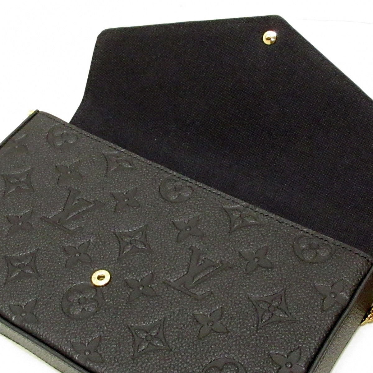 Louis Vuitton Pochette Felicie Wallet Noir Monogram Empreinte Leather