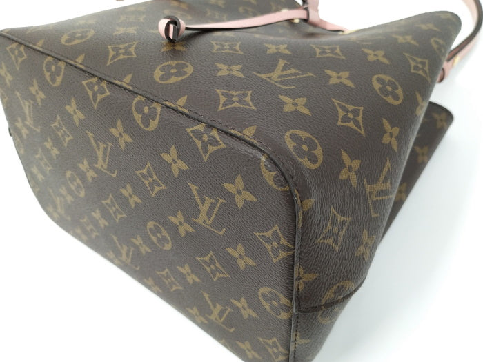 Louis Vuitton Neonoe Shoulder Bag Monogram Leather Rose Poodle