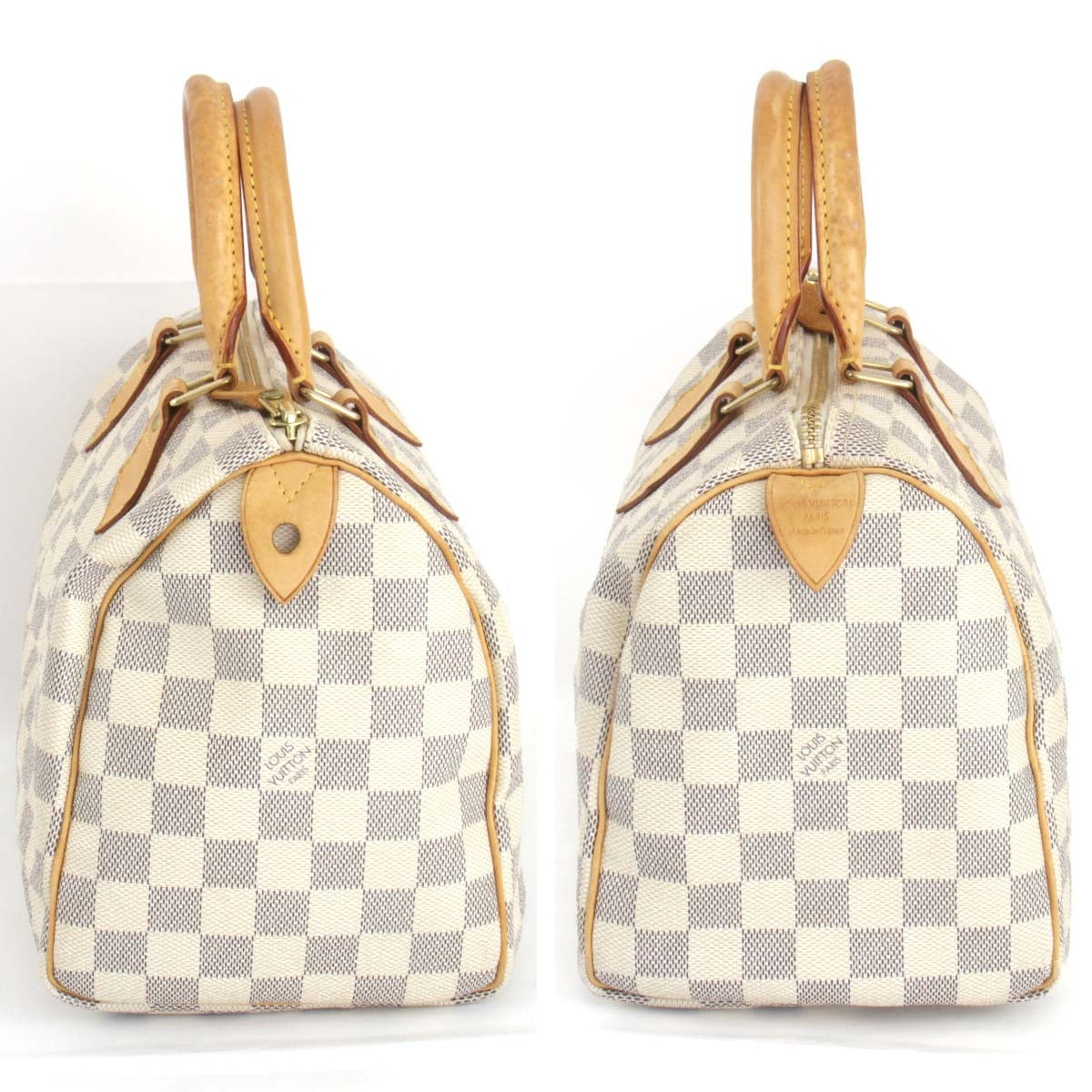 Louis Vuitton Speedy 25 Handbag Damier Azur Canvas Damier Azur