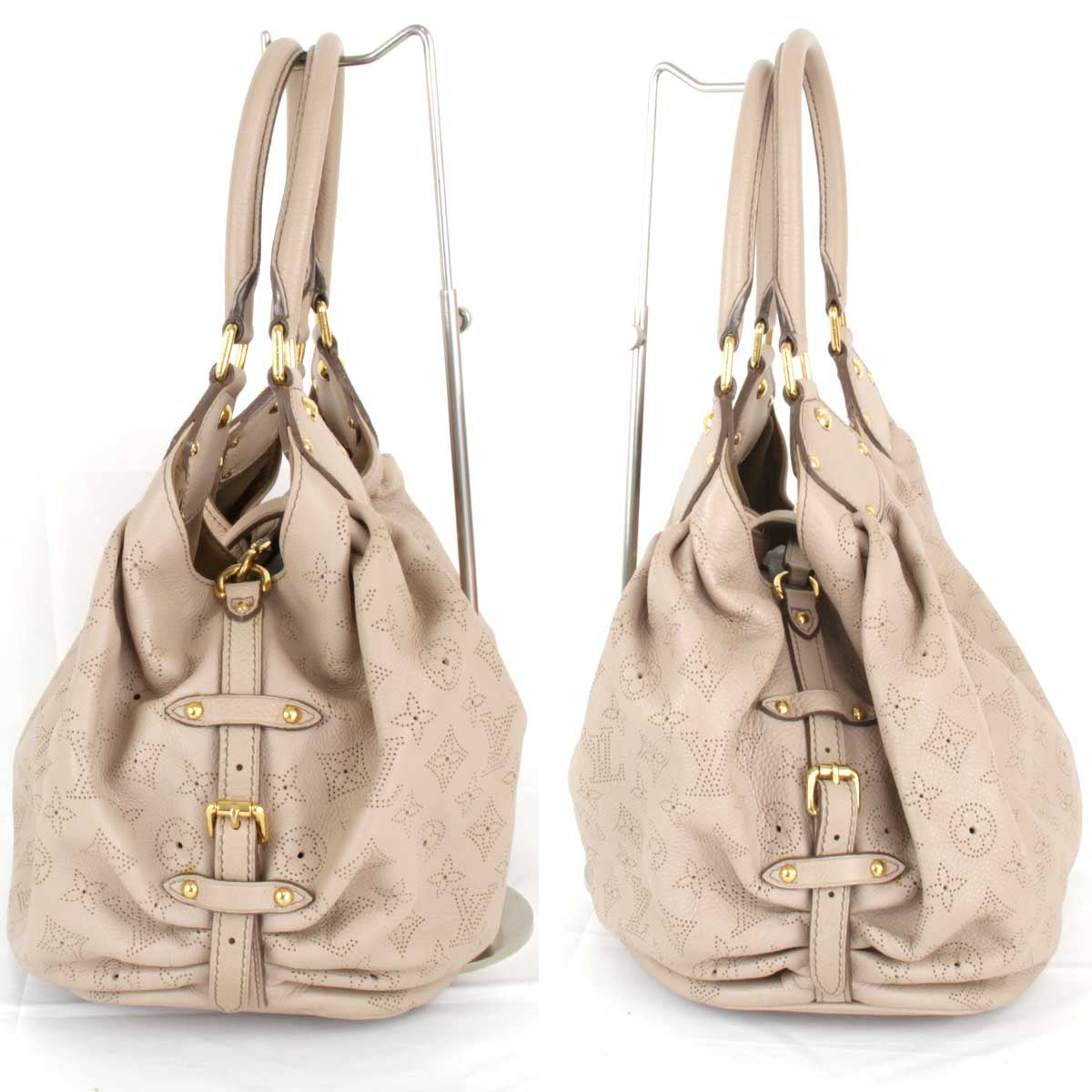 Louis Vuitton XL Shoulder Bag Monogram Mahina Beige