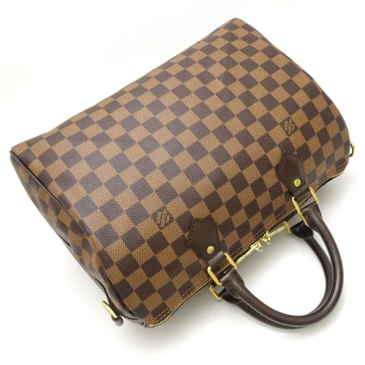Louis Vuitton Damier Speedy Bandouliere 30 Ebene Boston Bag Brown
