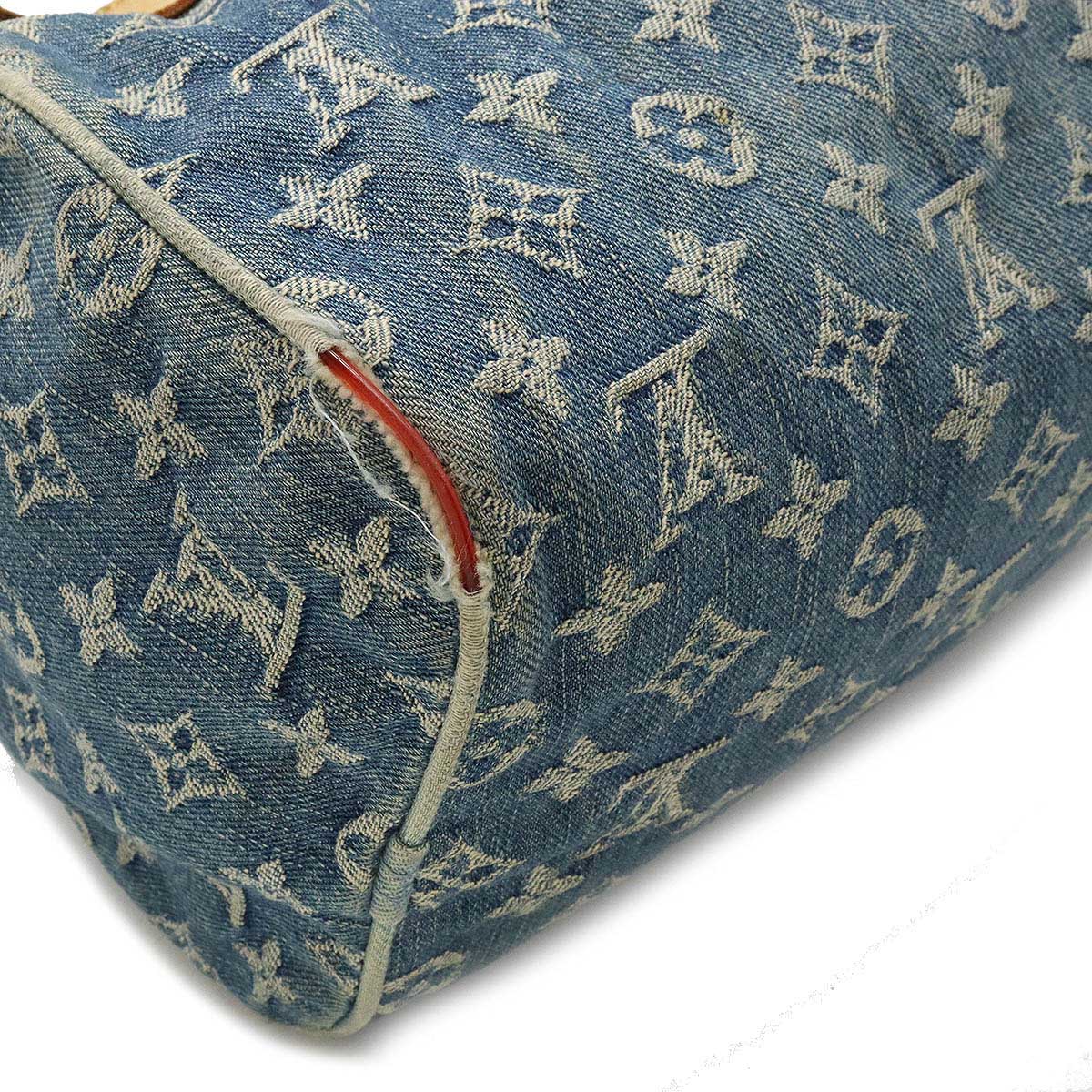 Louis Vuitton Monogram Denim Neo Speedy Handbag Mini Boston Bag