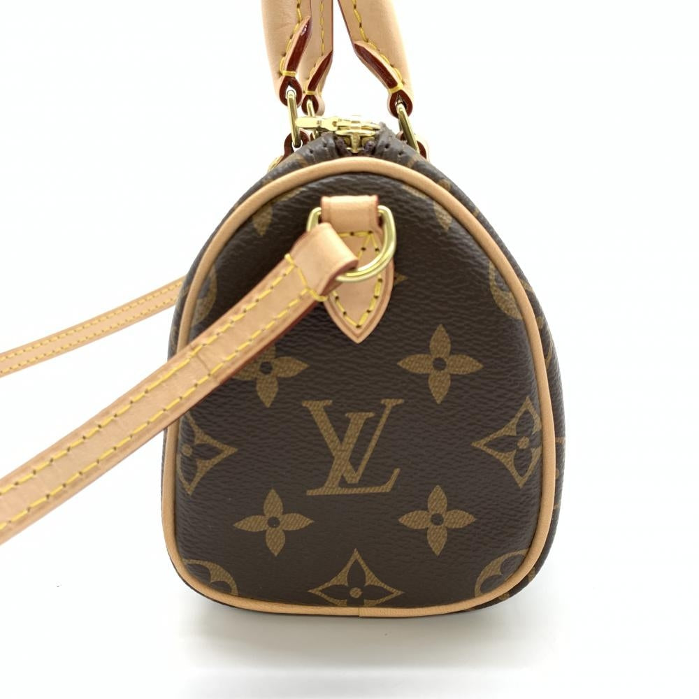 Louis Vuitton Nano Speedy Monogram Brown Shoulder Bag