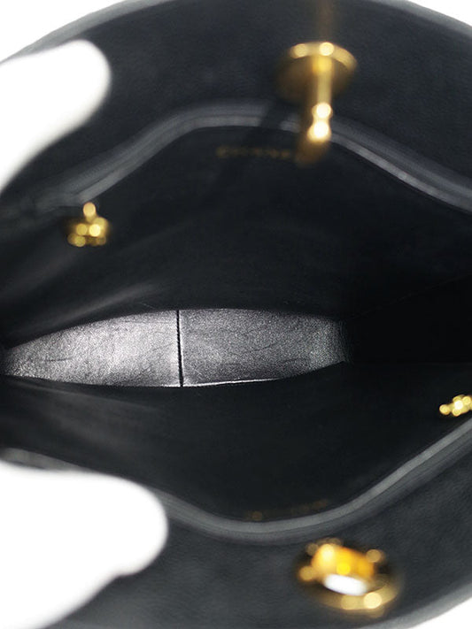 Chanel Coco Mark Chain Tote Bag Black