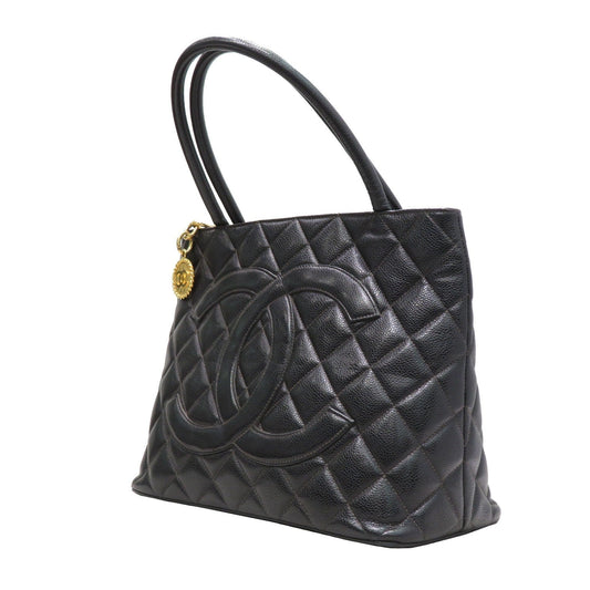 Chanel Tote Bag Black Caviar Skin