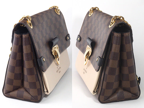 Louis Vuitton Damier Creme Vavin PM 2way Chain Shoulder Bag