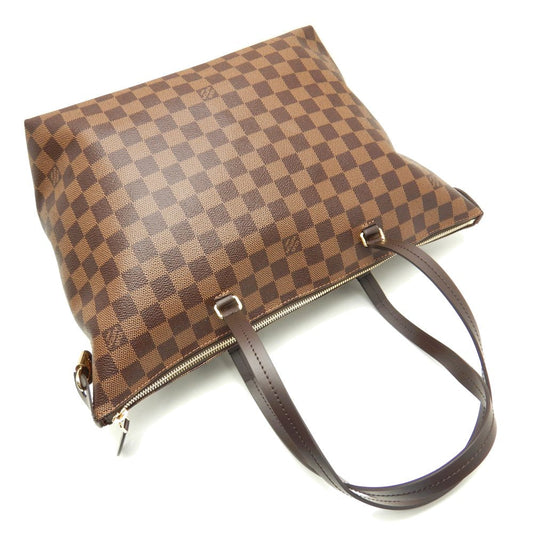 Louis Vuitton Damier Jena MM Ebene Shoulder Tote Brown