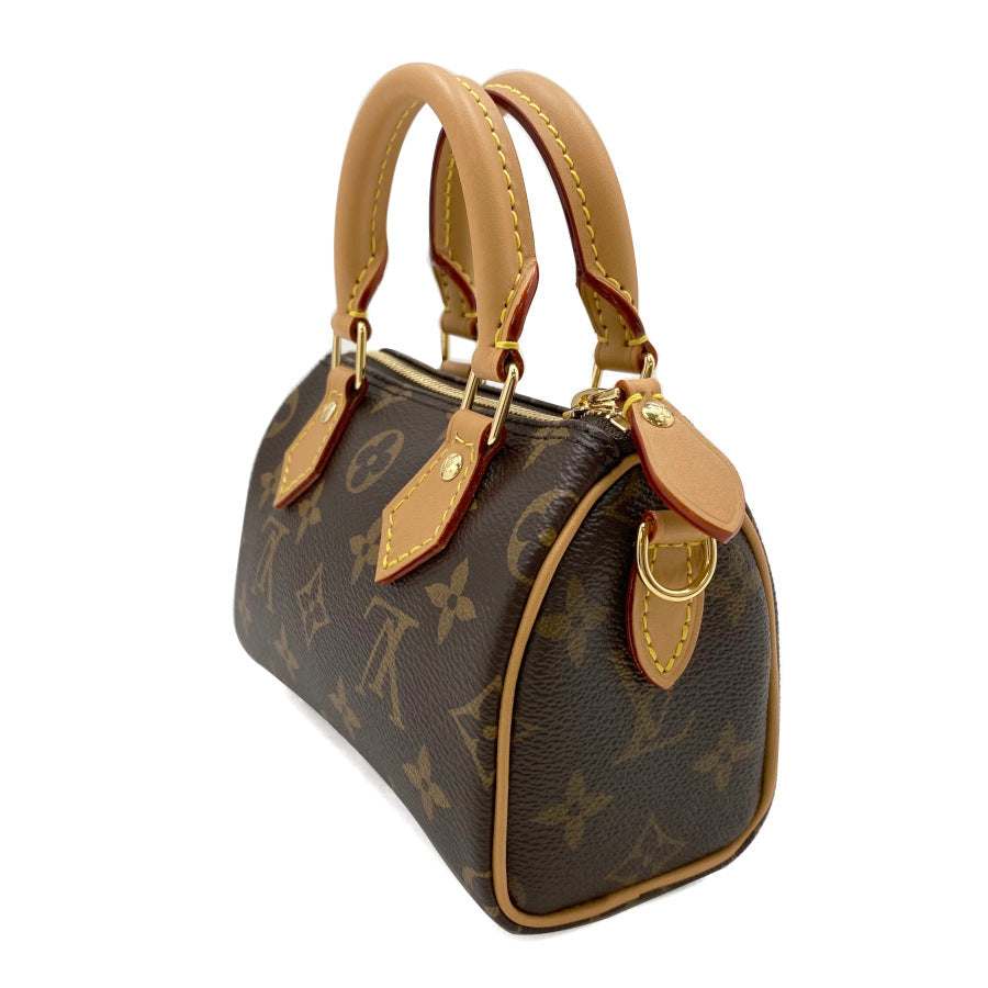 Louis Vuitton Shoulder Bag Nano Speedy Monogram Brown