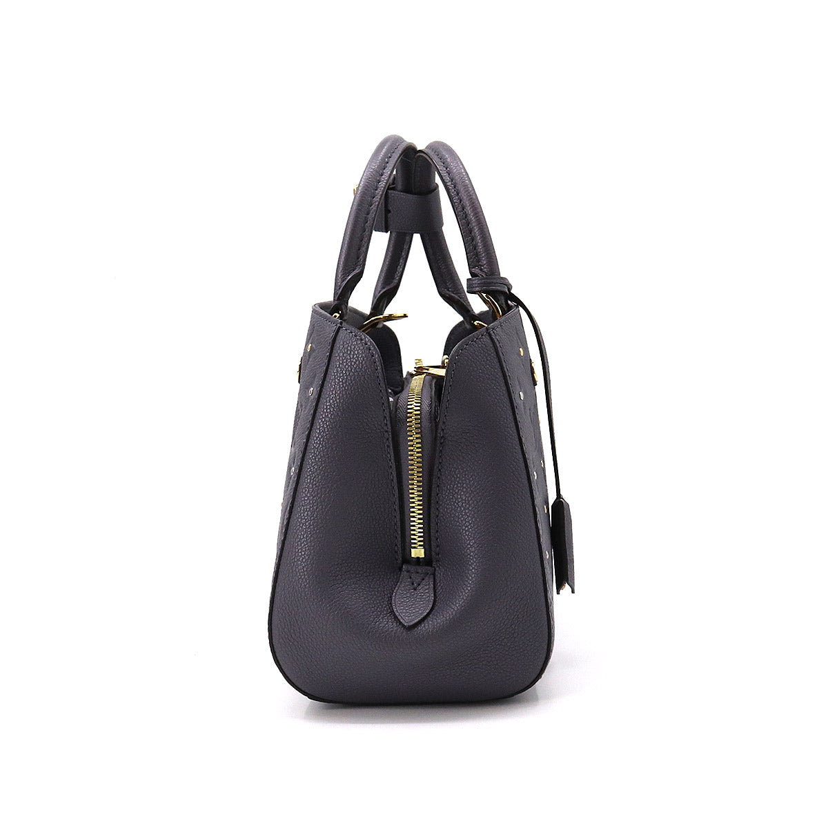 Louis Vuitton Emplant Montaigne BB Shoulder Bag Leather Silver Studs Black