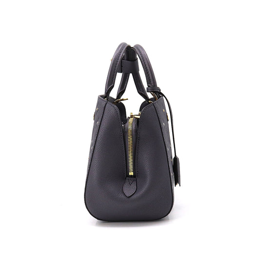Louis Vuitton Emplant Montaigne BB Shoulder Bag Leather Silver Studs Black