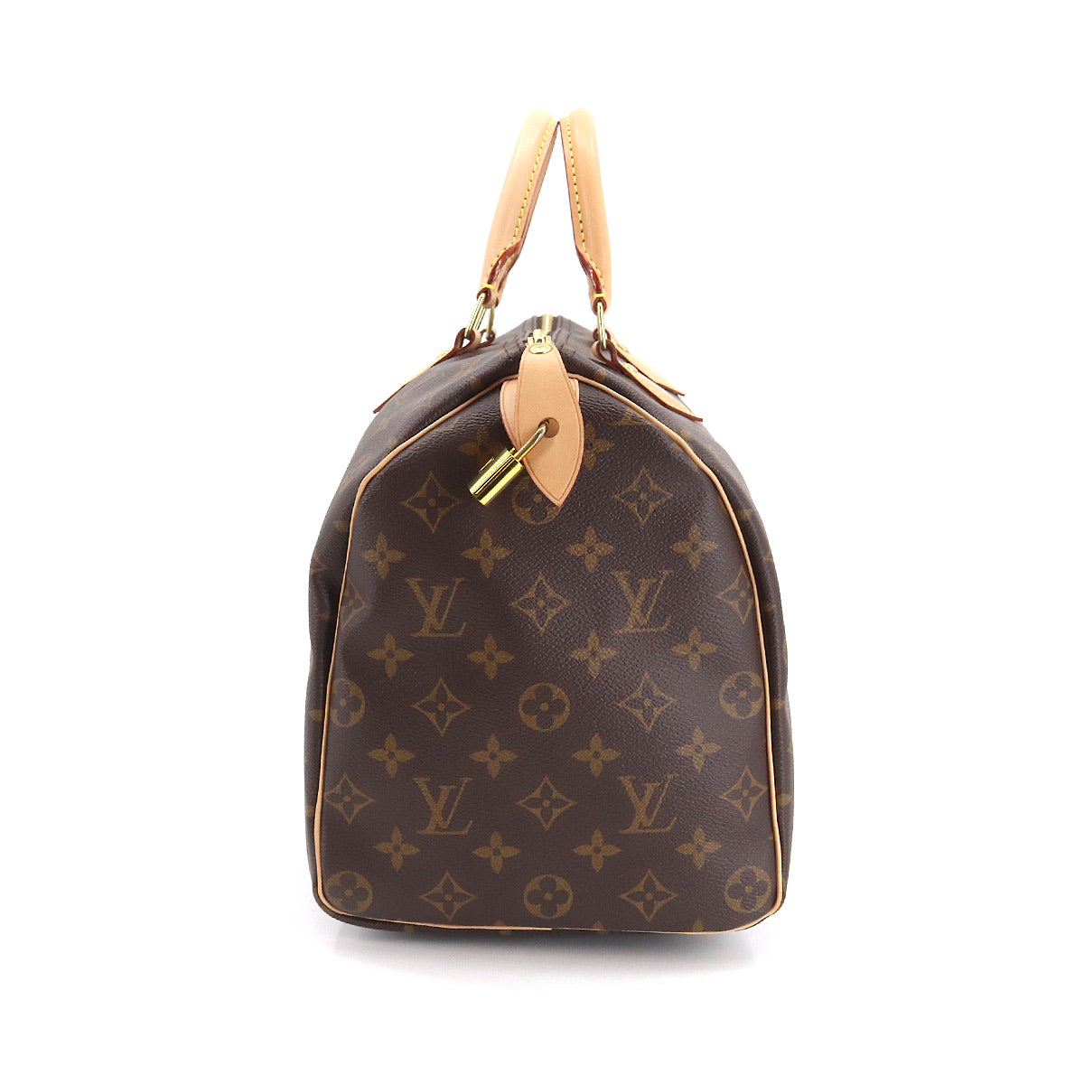 Louis Vuitton Monogram Speedy 35 Hand Bag Brown