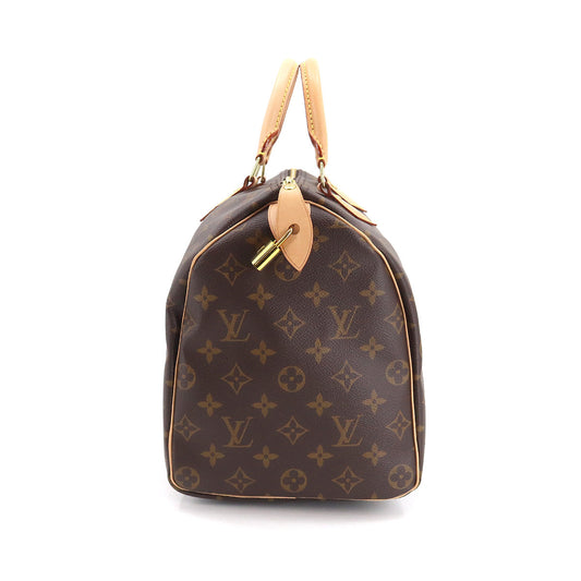 Louis Vuitton Monogram Speedy 35 Hand Bag Brown