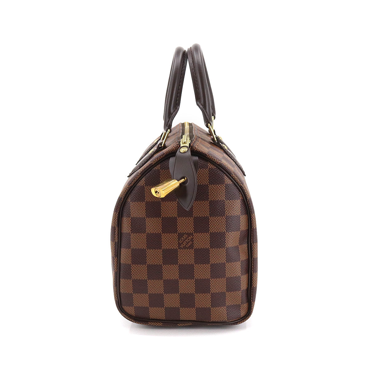 Louis Vuitton Damier Speedy 25 Hand Bag Ebene Brown Gold Hardware