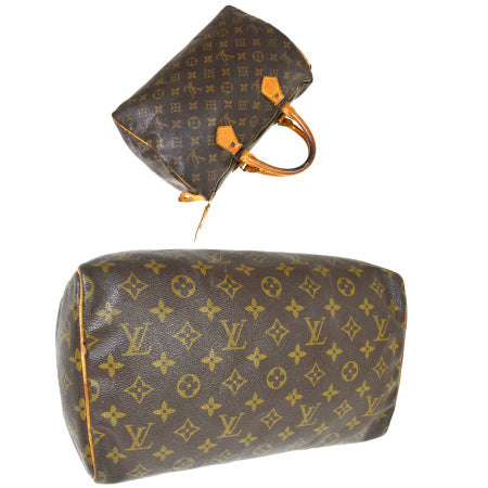 Louis Vuitton Speedy 30 Handbag Mini Boston Monogram Leather