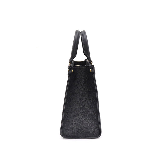 Louis Vuitton Monogram Emplant Onthego PM 2 Way Tote Shoulder Bag Noir