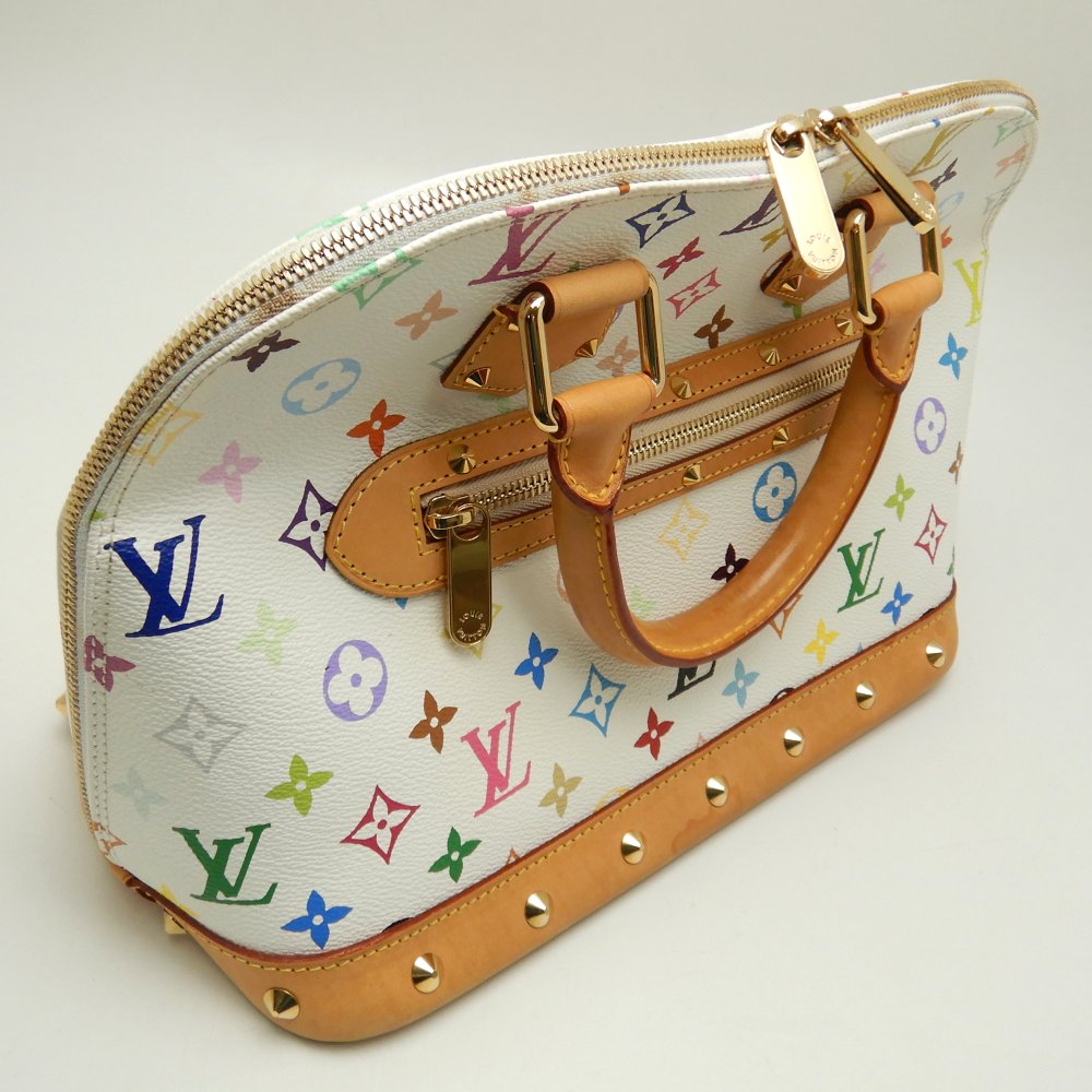 Louis Vuitton Multicolor Alma Bron Handbag White