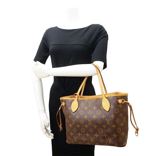 Louis Vuitton Monogram Neverfull PM Pivoine Tote Bag With Pouch
