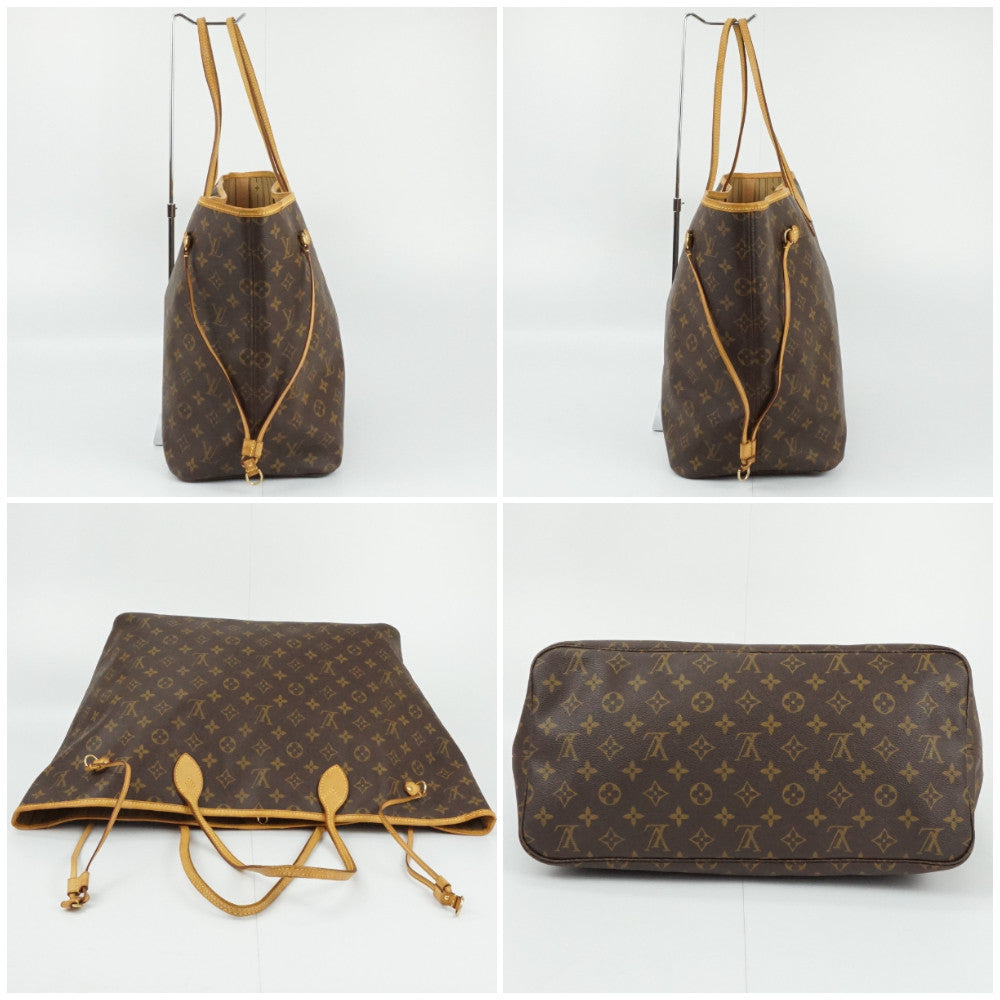 Louis Vuitton Neverfull GM Tote Bag Shoulder Bag Monogram Brown Leather