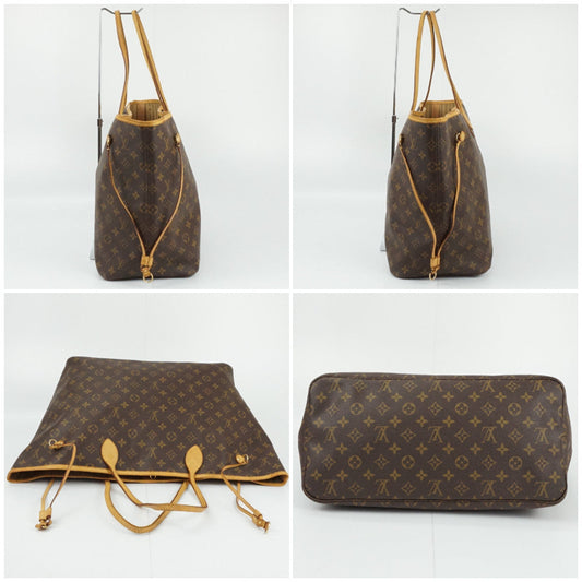 Louis Vuitton Neverfull GM Tote Bag Shoulder Bag Monogram Brown Leather