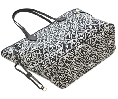 Louis Vuitton Monogram Neverfull MM Tote Bag Pouch Jacquard