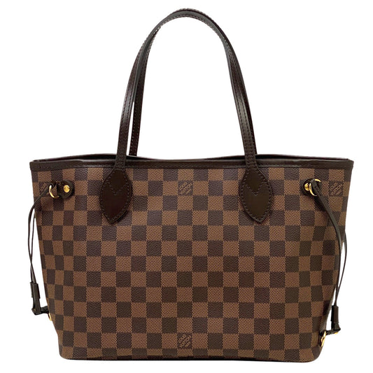 Louis Vuitton Neverfull PM Handbag Tote Bag Damier Brown