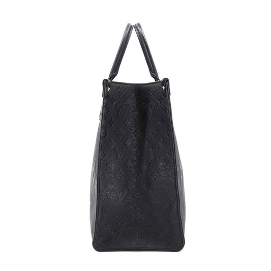 Louis Vuitton Monogram Implant Onthego GM 2 Way Tote Shoulder Bag Noir
