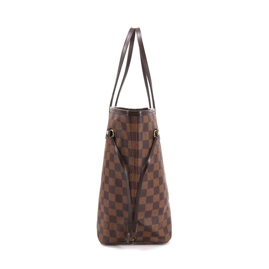 Louis Vuitton Damier Neverfull MM Tote Bag Ebene Cerise Brown Gold Hardware