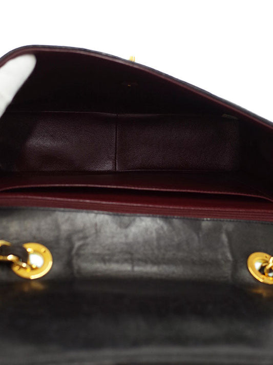 Chanel Deca Matelasse Chain Shoulder Bag Black