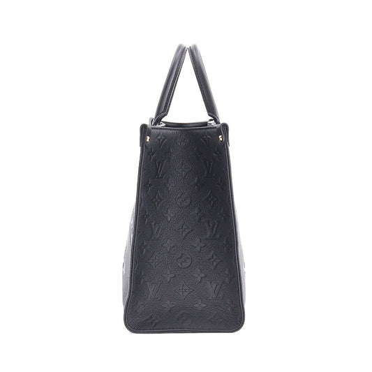 Louis Vuitton Monogram Emplant Onthego MM 2 Way Tote Shoulder Bag Noir