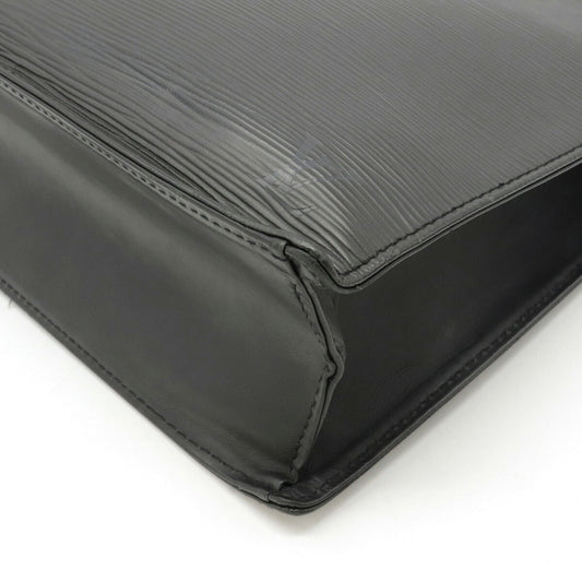 Louis Vuitton Epi Sac Plat PM Tote Leather Noir Black
