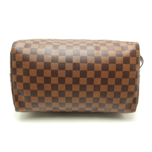 Louis Vuitton Damier Speedy Bandouliere 30 Ebene Boston Bag Brown