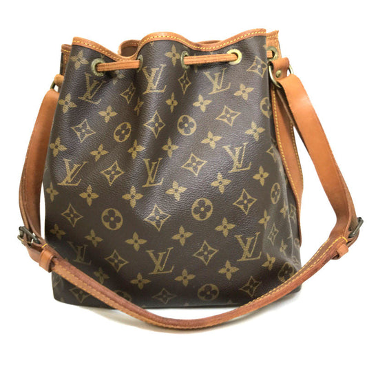 Louis Vuitton Monogram Petite Noe Drawstring Shoulder Bag Brown