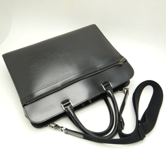 Louis Vuitton Epi Bassano MM Noir 2WAY Business Bag Black