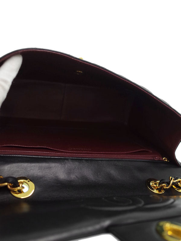 Chanel Deca Matelasse Chain Shoulder Bag Black