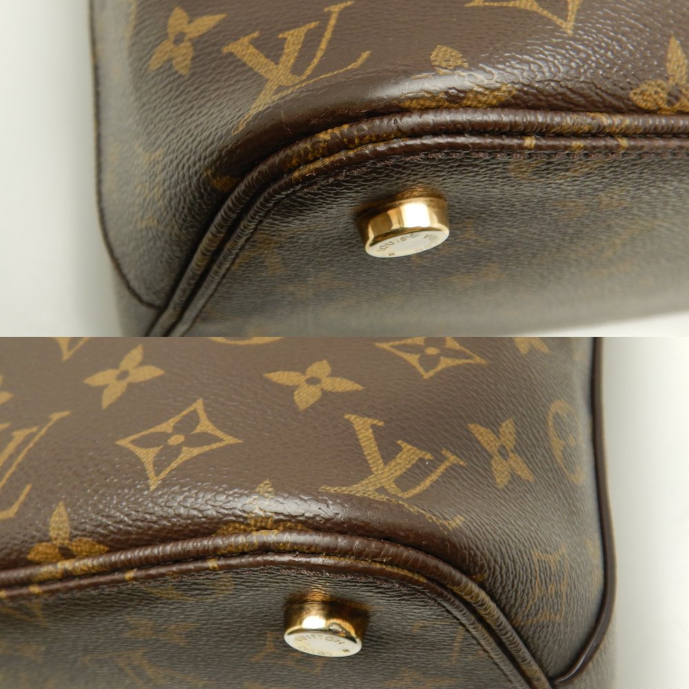 Louis Vuitton Monogram Lockit MM Brown Handbag