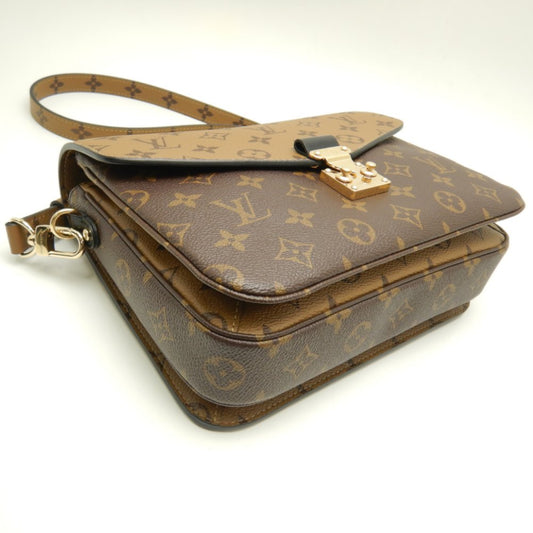 Louis Vuitton Monogram Reverse Pochette Metis MM 2WAY Bag Brown