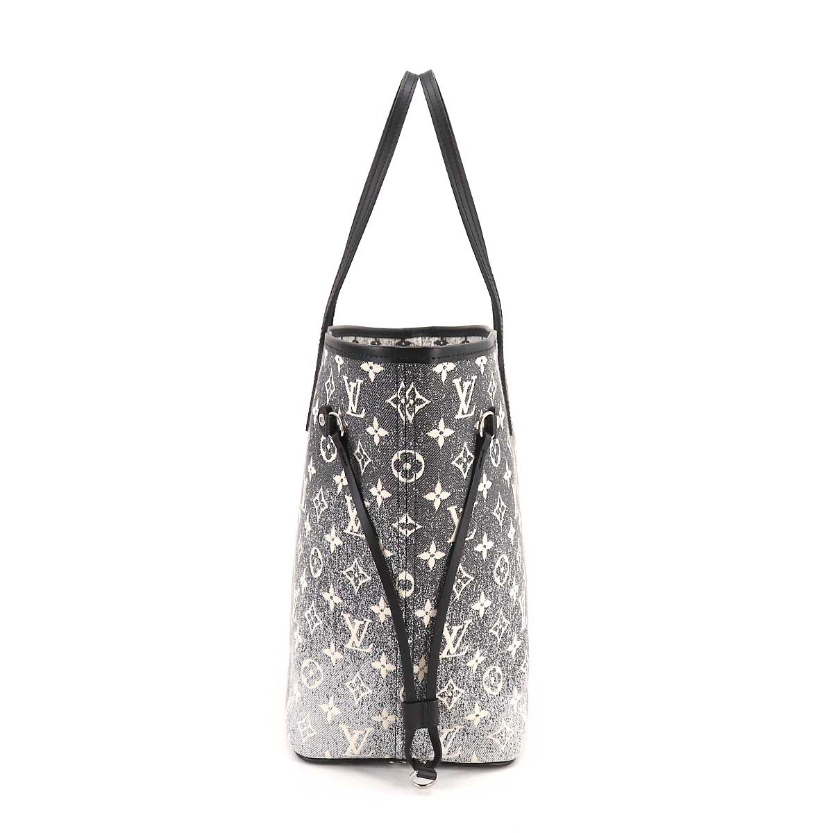 Louis Vuitton Monogram Jacquard Denim Neverfull MM Tote Bag Gray White