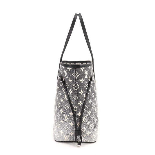 Louis Vuitton Monogram Jacquard Denim Neverfull MM Tote Bag Gray White