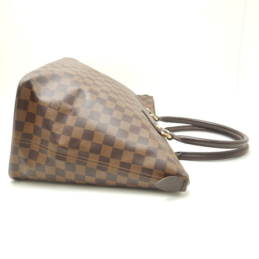 Louis Vuitton Damier Saleya MM Ebene Shoulder Tote Brown