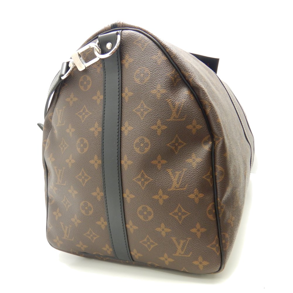 Louis Vuitton Monogram Macassar Keepall Bandouliere 55 Brown Boston Bag