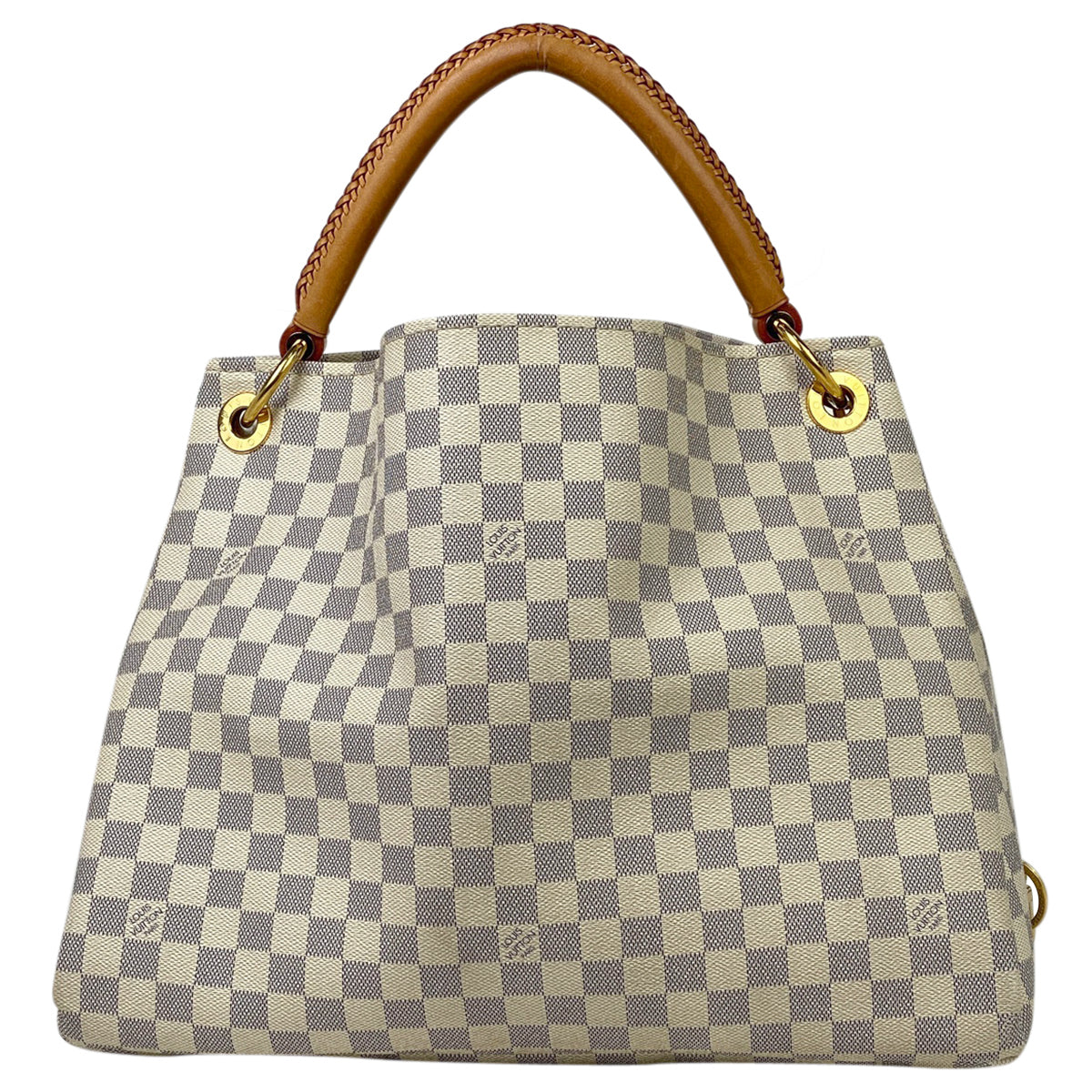 Louis Vuitton Artsy MM Shoulder Bag Damier Azur White