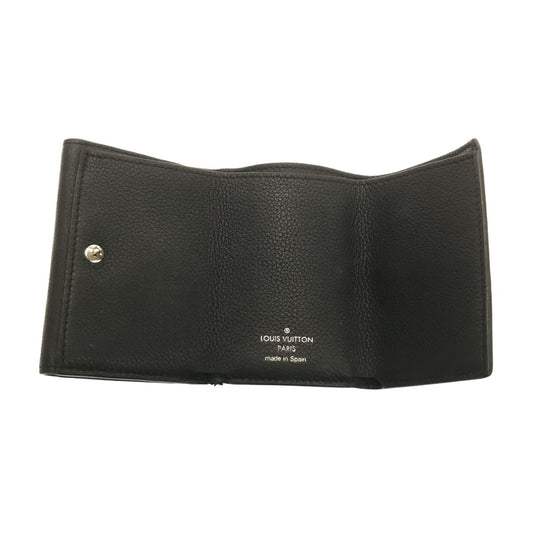 Louis Vuitton Portefeuille Lock Mini 3-fold Wallet Noir Calf Leather