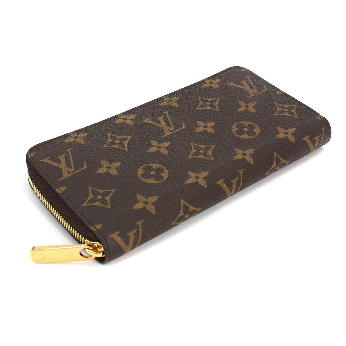 Louis Vuitton Monogram Zippy Wallet Round Zipper Long Wallet Brown