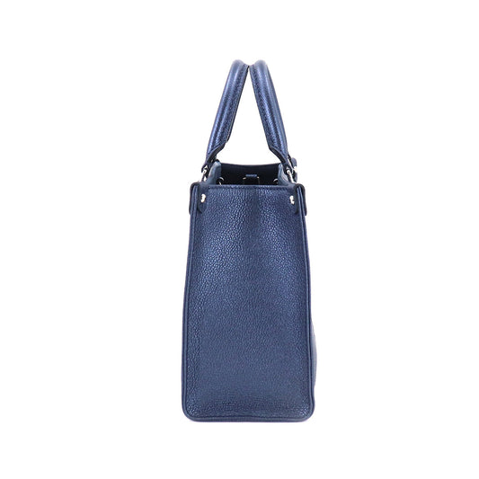 Louis Vuitton Monogram Implant Onthego PM 2 Way Tote Shoulder Bag Navy
