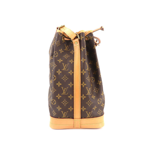 Louis Vuitton Monogram Noe Shoulder Bag Brown Gold Hardware