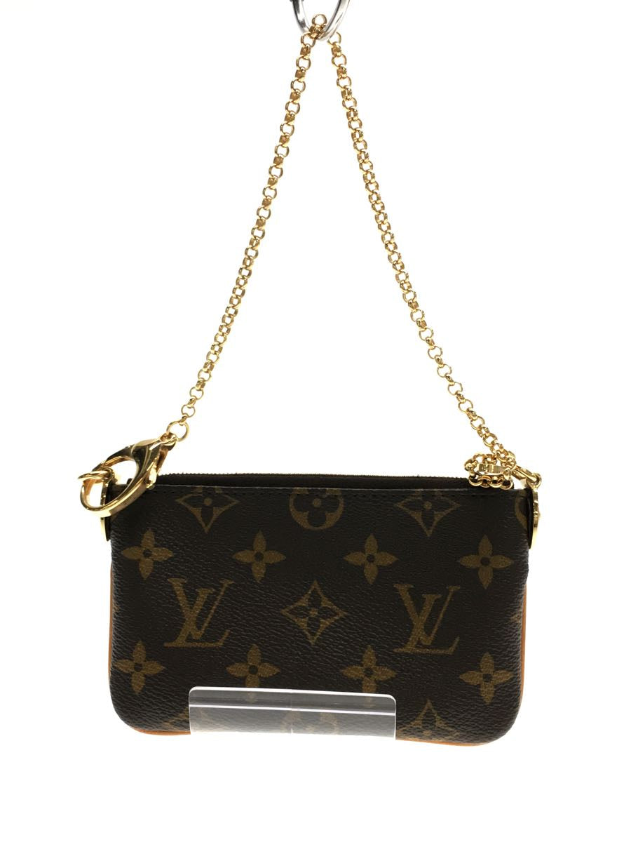 Louis Vuitton Pochette Chain Shoulder Bag Brown