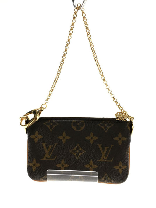 Louis Vuitton Pochette Chain Shoulder Bag Brown
