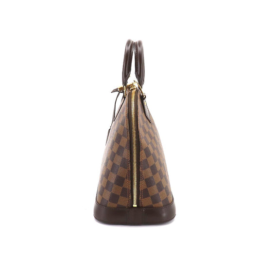 Louis Vuitton Damier Alma PM Hand Bag Ebene Brown