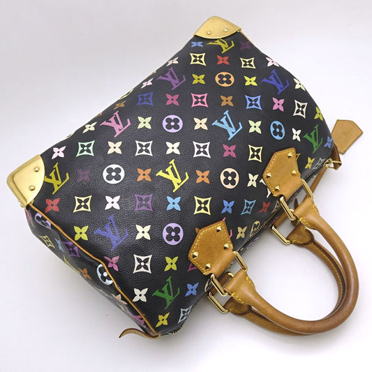 Louis Vuitton Multicolor Speedy 30 Noir Boston Bag Black