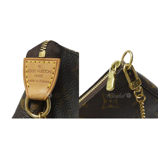 Louis Vuitton Mini Pochette Accessoire Monogram Chain Hand Bag Brown